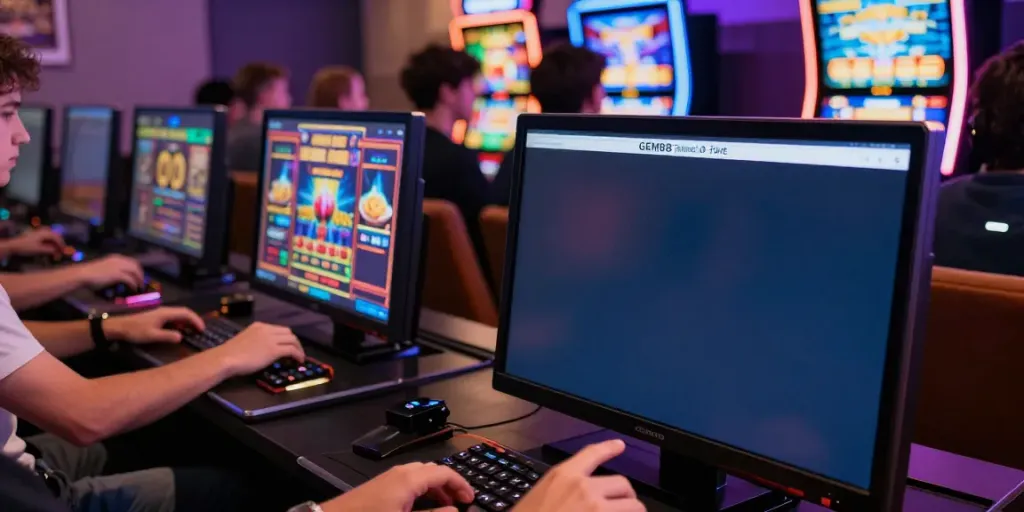 Online gaming experience with players engaging on http://gem88-mobile.com showcasing vibrant slot games and sports betting.