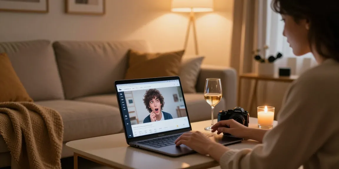 Engaging user participating in NSFW chat on crushon.ai in a cozy, intimate setting.