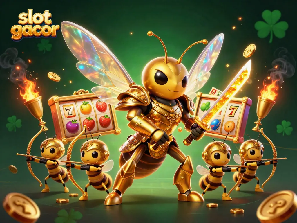 Experience thrilling gameplay with this vibrant slot gacor illustration featuring dynamic action elements.
