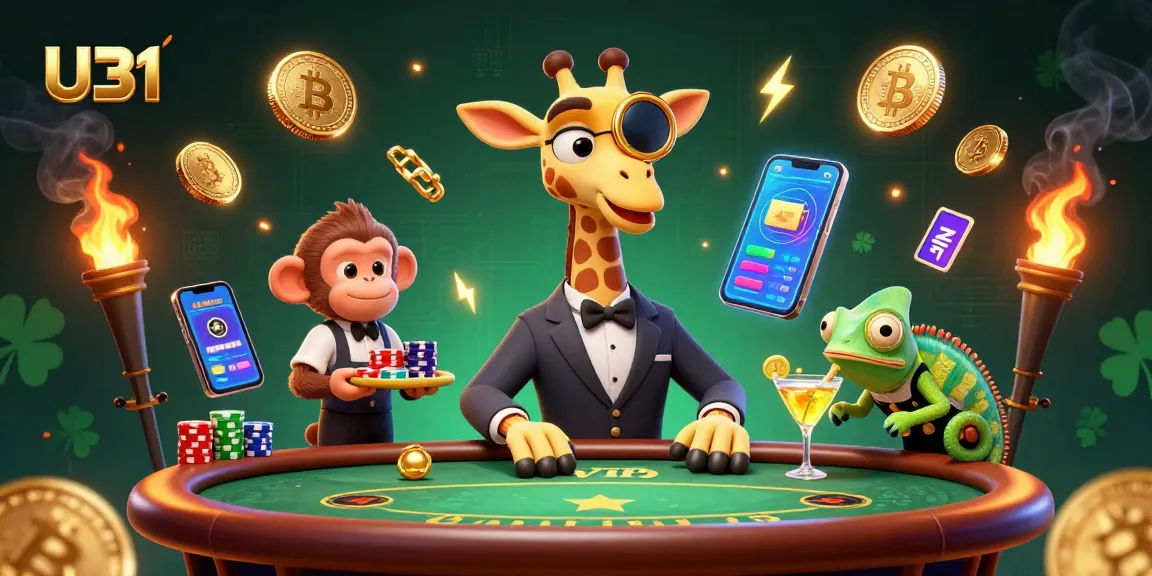 Engage with U31's vibrant casino world through a high-roller giraffe and dazzling gaming elements.