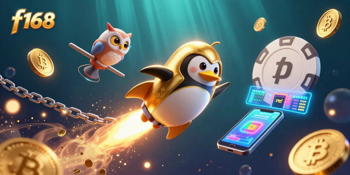 Experience thrilling gameplay with f168, where a penguin blasts through space towards a casino!