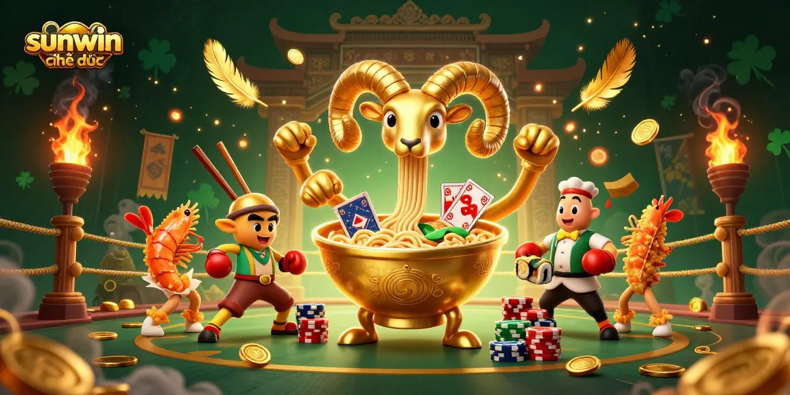 Engage with exciting gaming action at sunwin chính thức featuring a dynamic 3D cartoon scene.